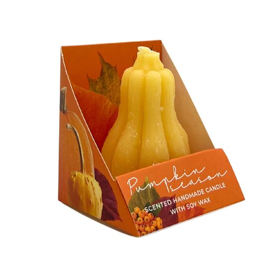 BARTEK svece "Pumpkin", dzeltena, ar sojas vasku, +/-5h